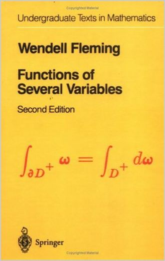 Portada del Functions of several variables (de Wendell Fleming)